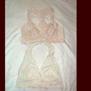 Two medium bralettes, non padded